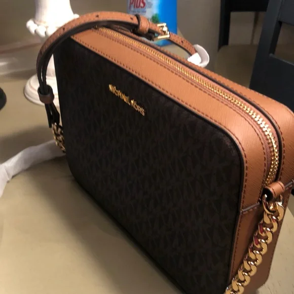 Michael Kors Brown and Tan Crossbody Bag - Picture 9 of 9